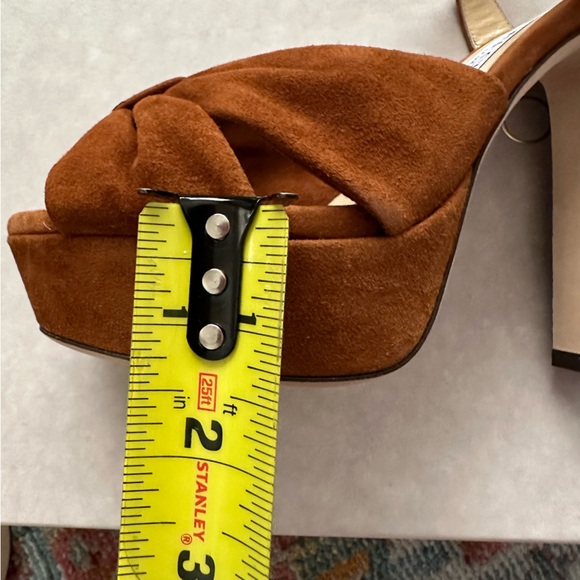 JIMMY CHOO Heloise 120 knotted suede platform sandals 37 NWT - Picture 9 of 13